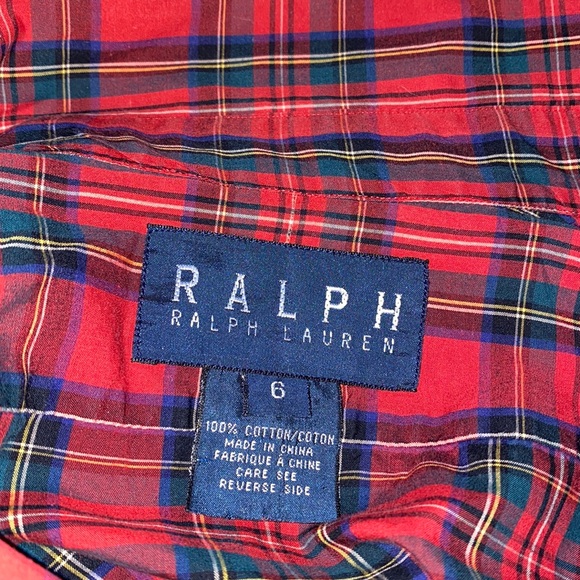 RALPH by Ralph Lauren Plaid Shirt Size 6 - Picture 7 of 8